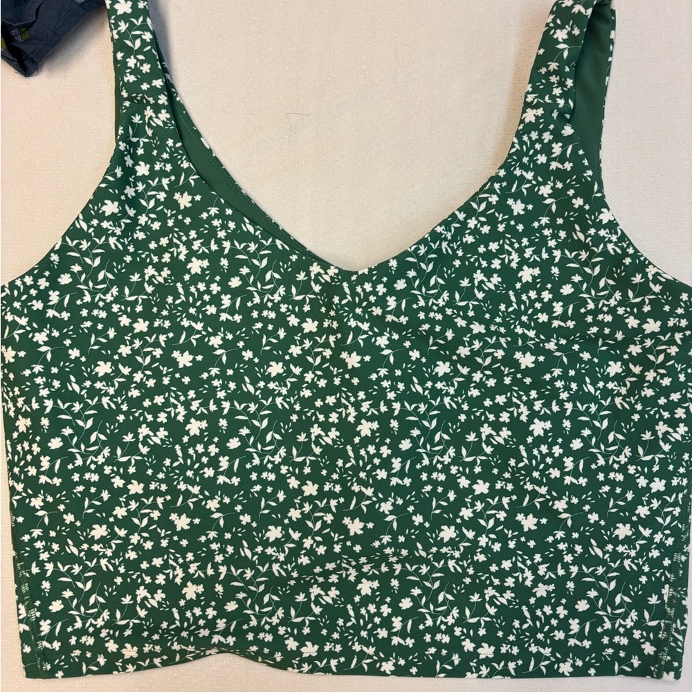 Floral Green workout Women's Top